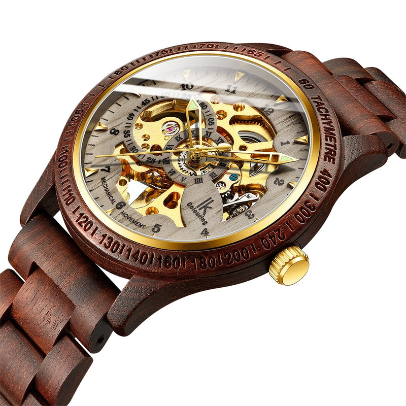 Men's Classic Wooden Mechanical Watch