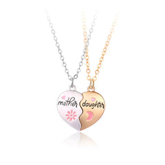 Mother Daughter Heart Necklace