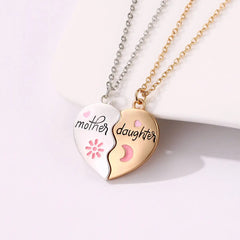 Mother Daughter Heart Necklace