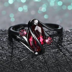 Crystal Ring - Red Leaf Crystal