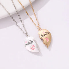 Mother Daughter Heart Necklace