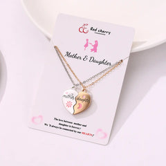 Mother Daughter Heart Necklace