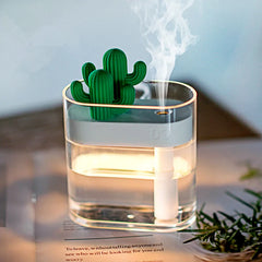 Clear Cactus Ultrasonic Air Humidifier - USB Essential Oil Diffuser