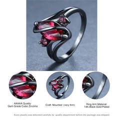 Crystal Ring - Red Leaf Crystal